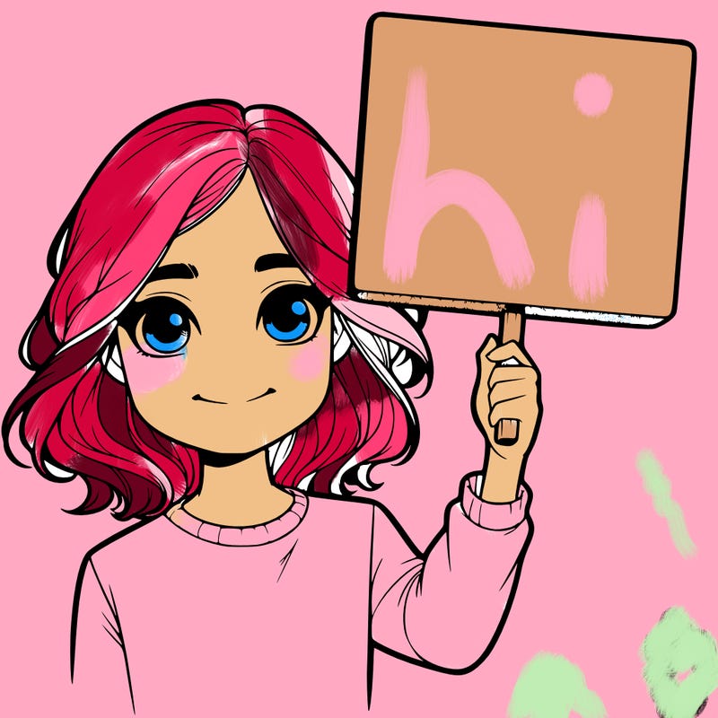 realistic girl holding up a sign