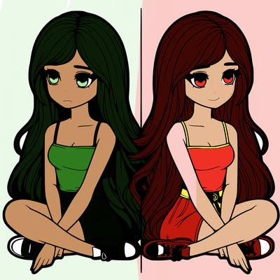 realistic girl split