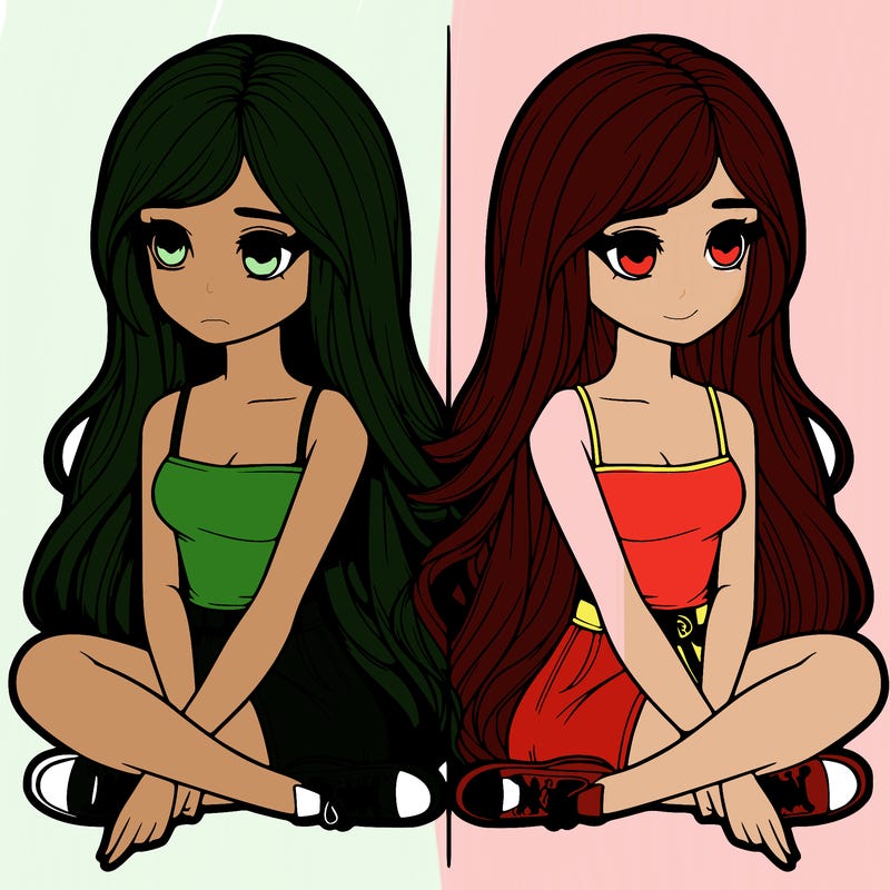 realistic girl split