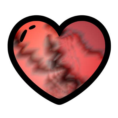 a blank heart