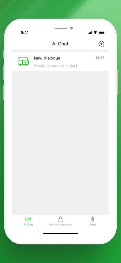 Tiny Life Tools - Screenshot of the AI Chat interface in the Tiny Life Tools app featuring a new conversation dialogue and navigation menu.