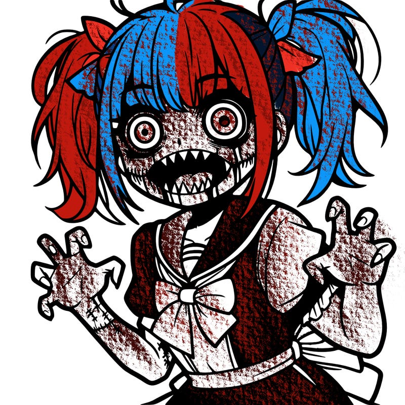 scary anime girl
