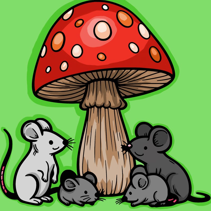 mushroom with mice