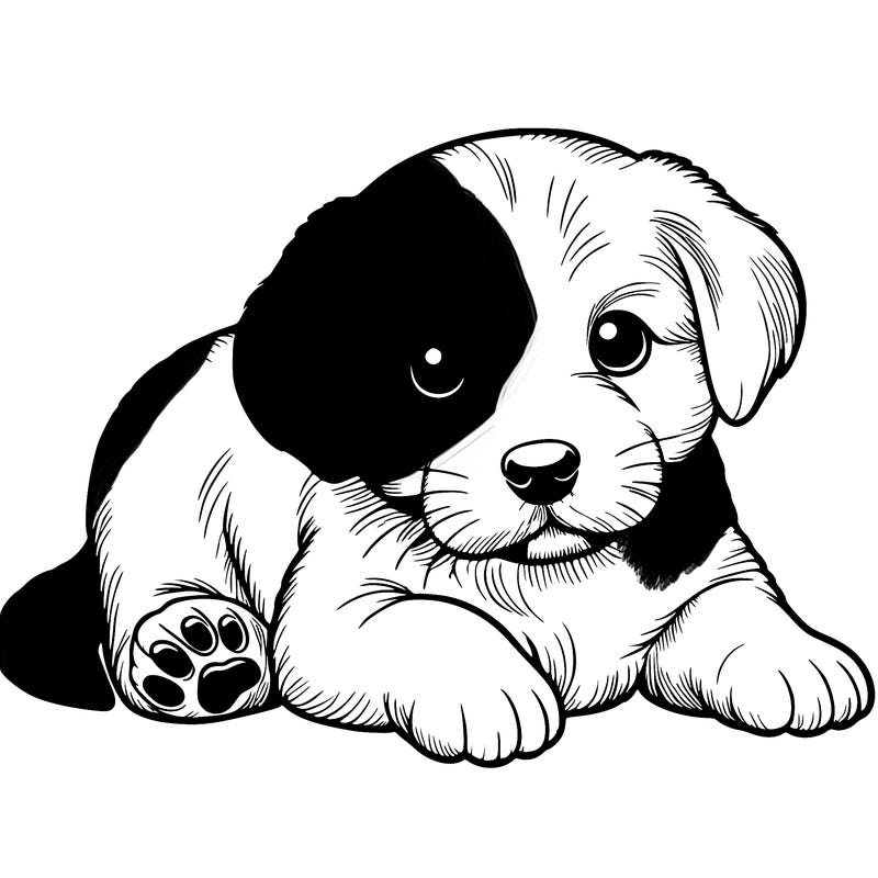 a cute realistic puppy