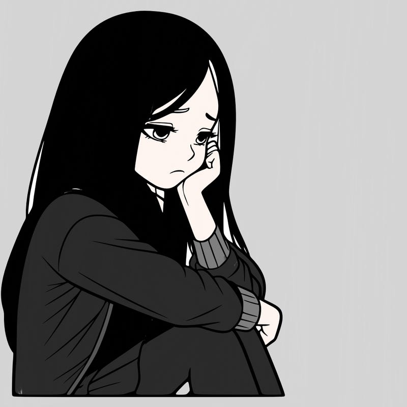 a realistic girl with depression