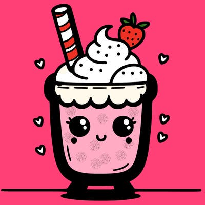 cute milk shake