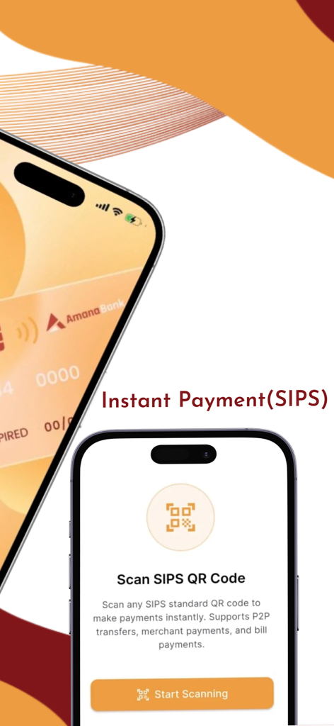 AmanaPay - Pantalla de la aplicación móvil AmanaPay para escanear códigos QR de SIPS para realizar pagos instantáneos.
