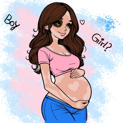 realistic pregnant girl