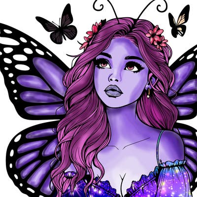 butterfly fairy realistic girl