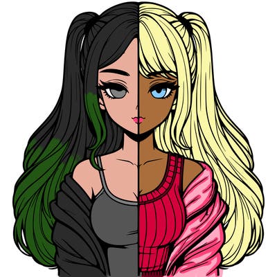 realistic girl split