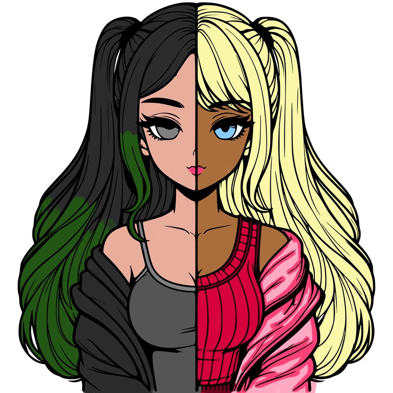 realistic girl split