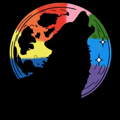 a realistic wolf howling at the moon