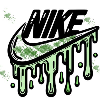 dripping nike logo