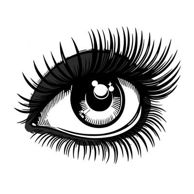 realistic eye long eylashes