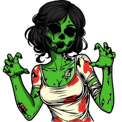 realistic zombie girl