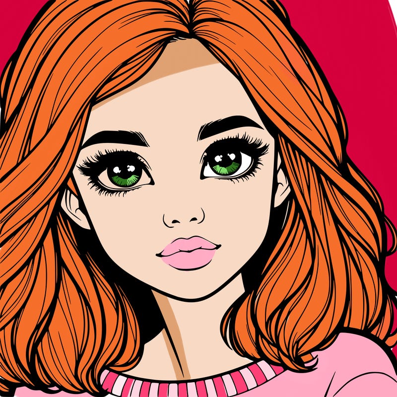 realistic girl whith cute eyes