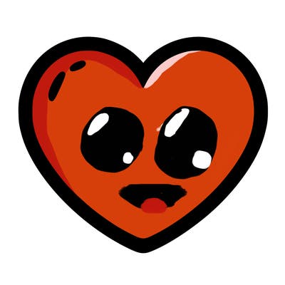 a blank heart