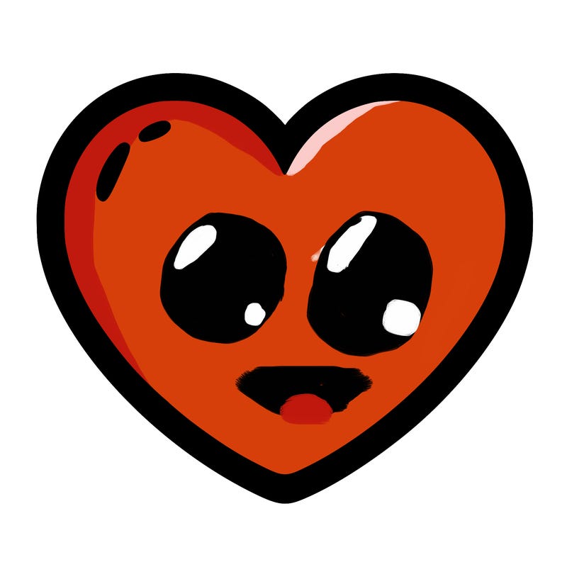 a blank heart