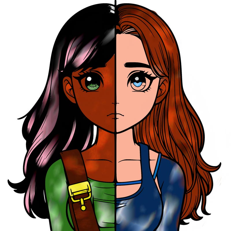 realistic girl split