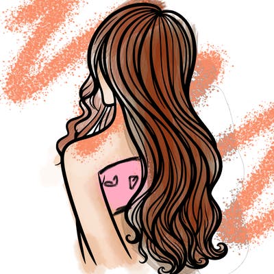 woman with long hair