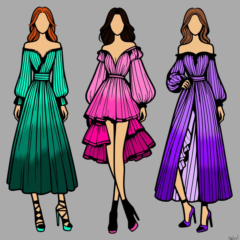 fashion models dresses