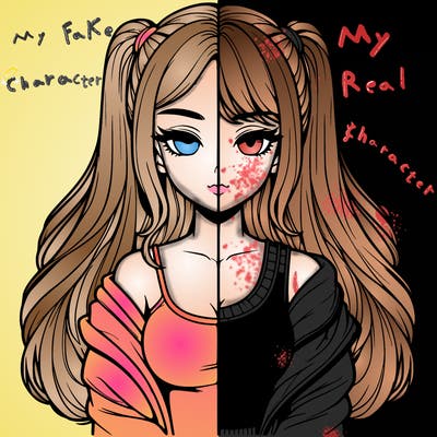 realistic girl split