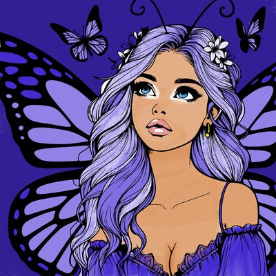 butterfly fairy realistic girl