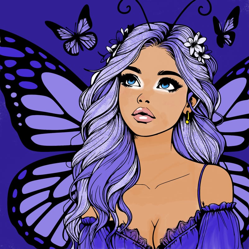 butterfly fairy realistic girl