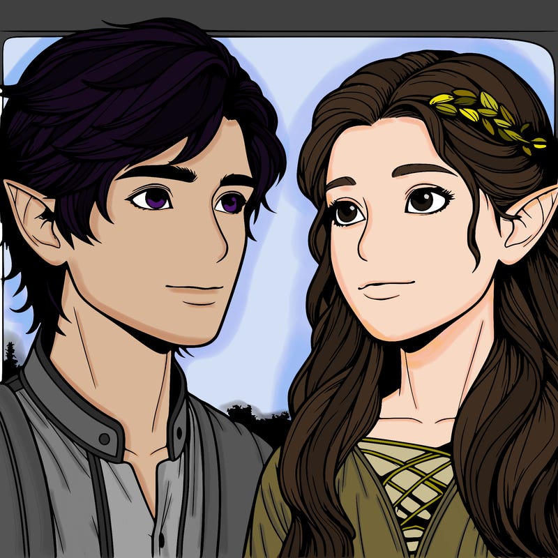realistic young fae boy and girl