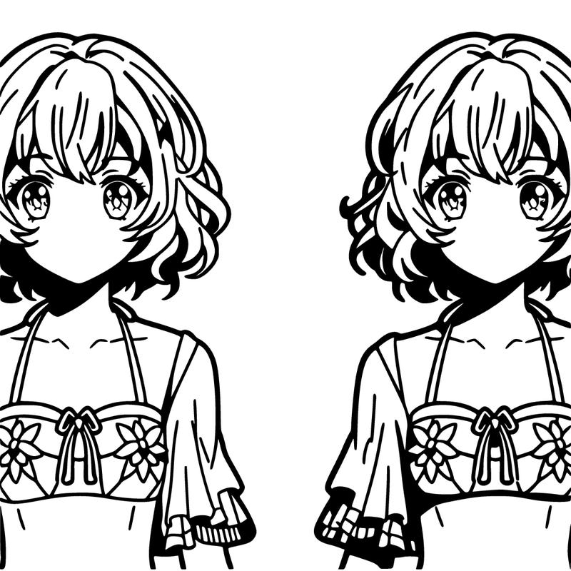 anime girl in swimsuit