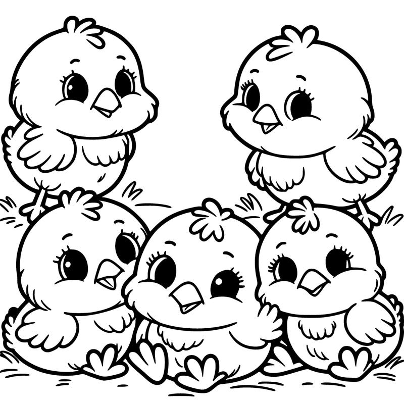 5 chicks