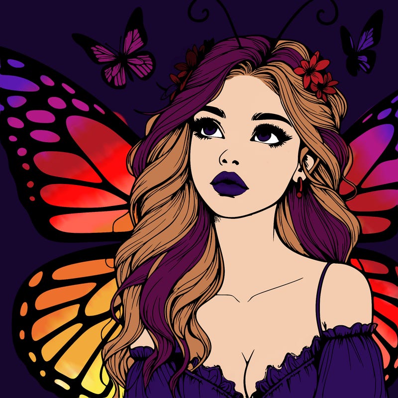 butterfly fairy realistic girl