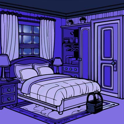realistic bedroom