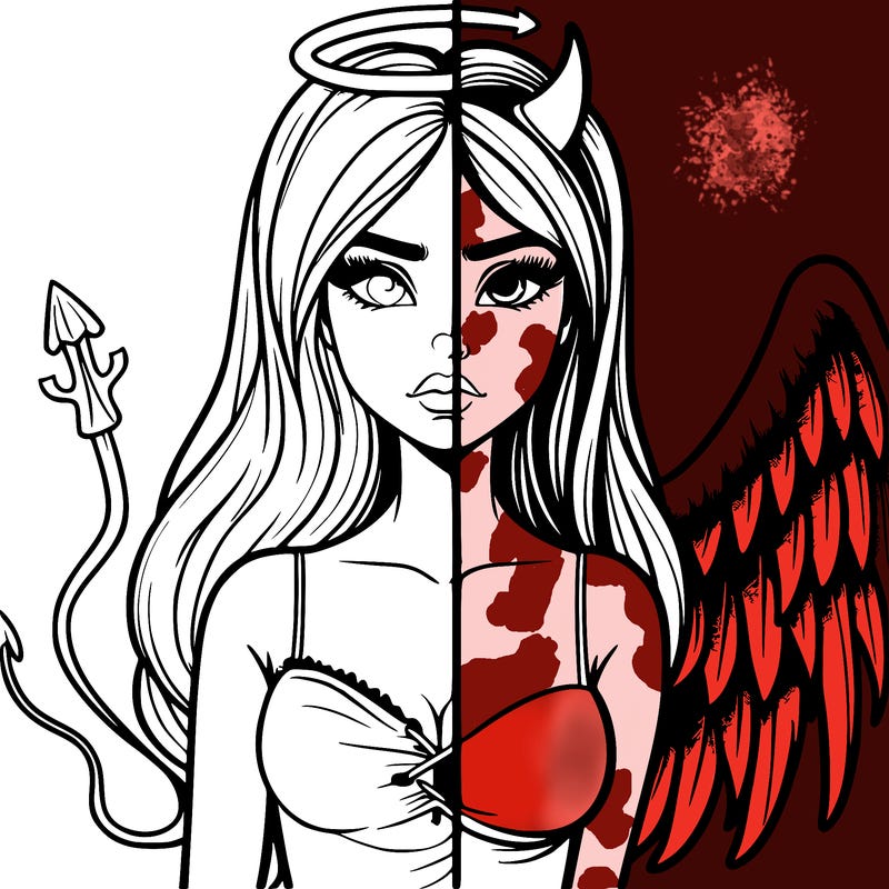 devil vs angel realistic girl