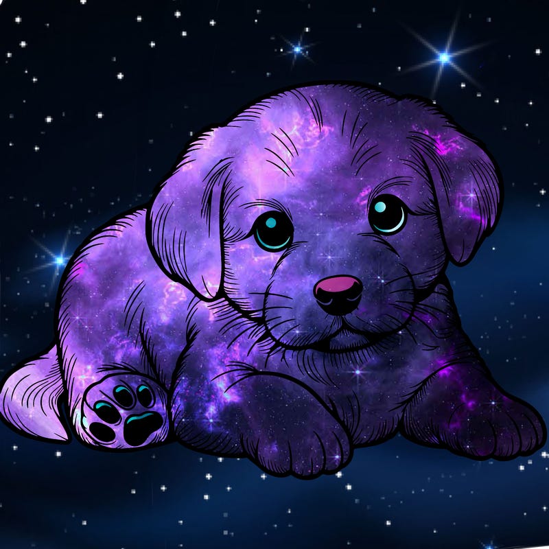 a cute realistic puppy