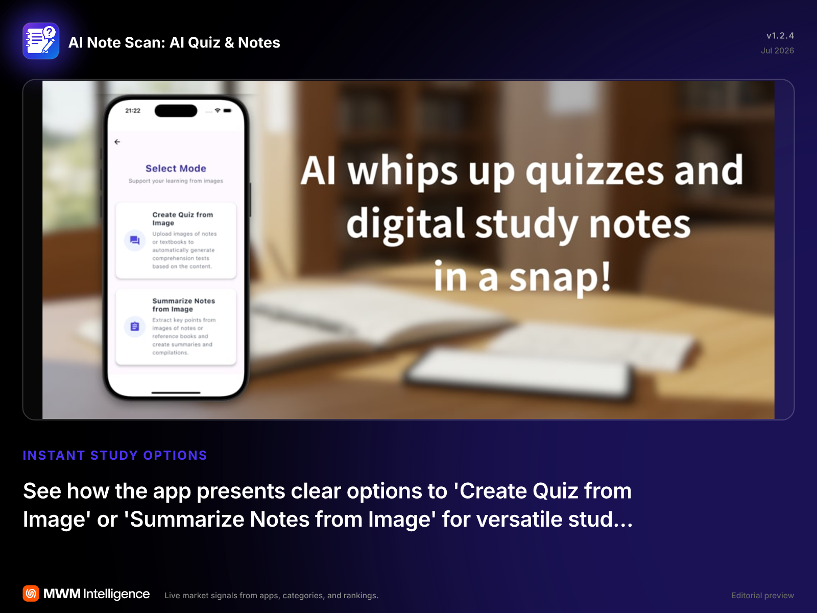AI Note Scan: AI Quiz & Notes - Education App | MWM