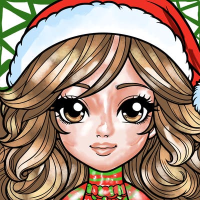 realistic christmas girl