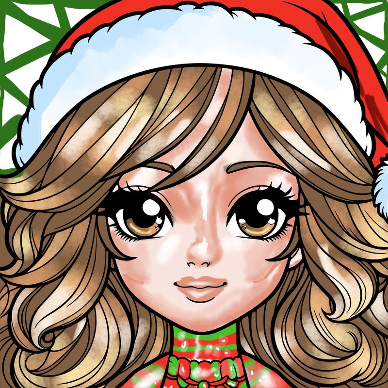 realistic christmas girl