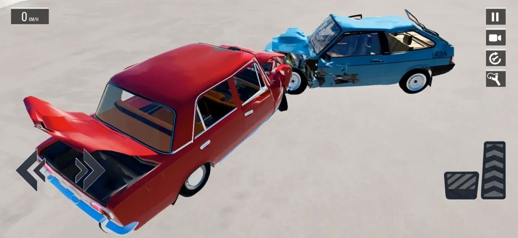 Russian Car Crash Simulator 3D - Two cars crashed with realistic damage in Russian Car Crash Simulator 3D