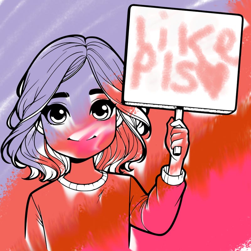 realistic girl holding up a sign