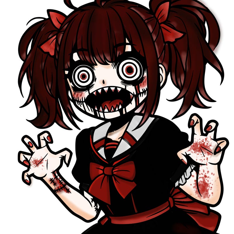 scary anime girl