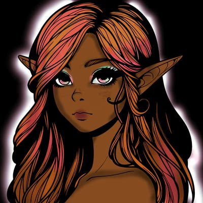 elf girl realistic dark fantasy