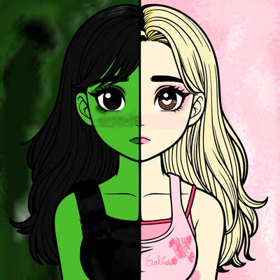 realistic girl split