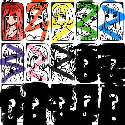 girls that look diffrent anime