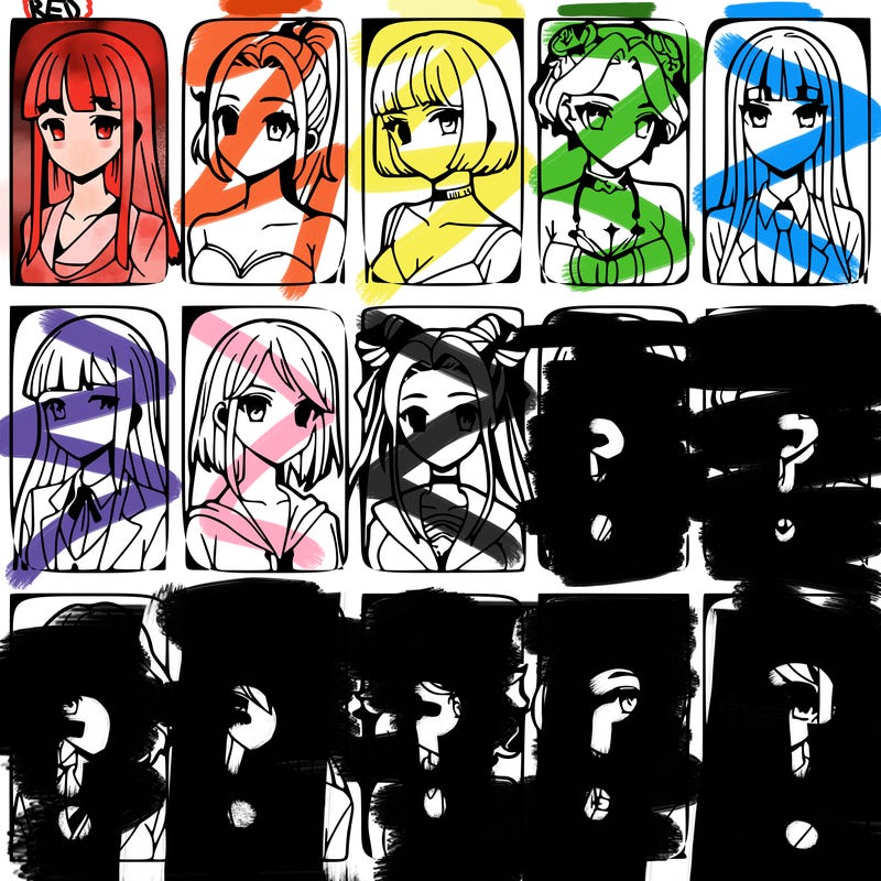 girls that look diffrent anime