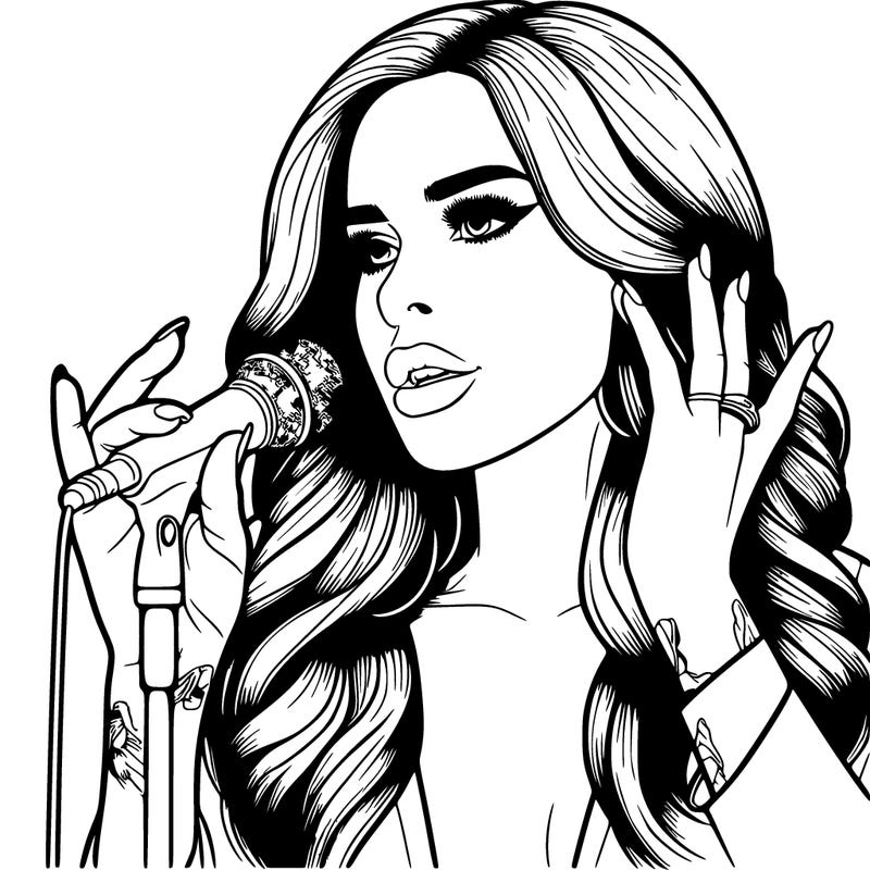 realistic female singer