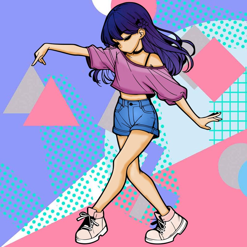 realistic girl danceing