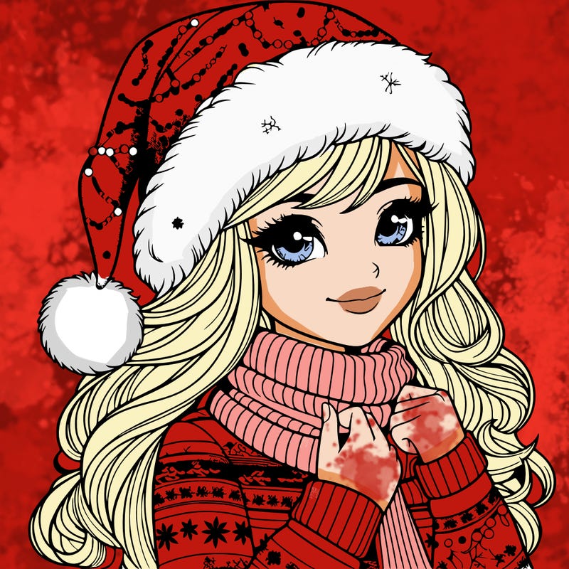 realistic christmas girl