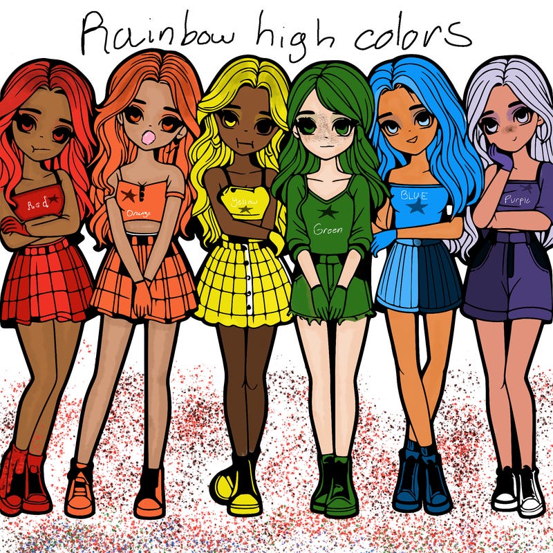 a group of girls realistic