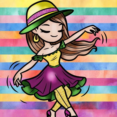 a girl who dances the salsa
